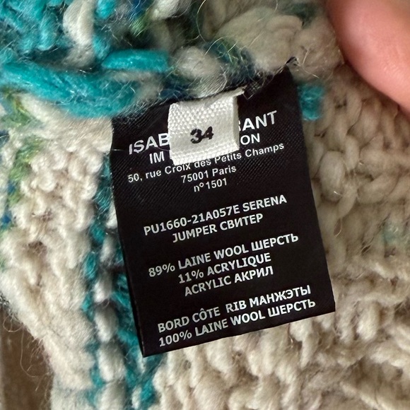 Isabel Etoile Marant Wool Blend Serena Jumper Crewneck Sweater 2 / 34 - Picture 9 of 9